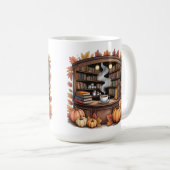 Cozy Fall Library Coffee Mug — Book Nook  (Devant droit)