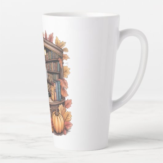 Cozy Fall Library Coffee Tasse — Book Nook  (Droite)