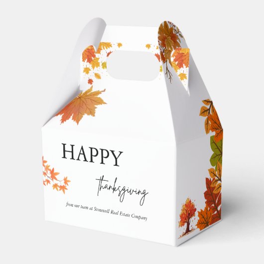 Cozy Fall Thanksgiving Dinner Party Bedankdoosjes (Voorkant Zijde)