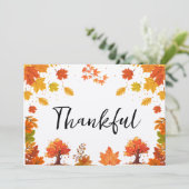 Cozy Fall Thanksgiving Dinner Party Bedankkaart (Staand voorkant)