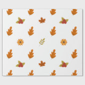 Cozy Fall Thanksgiving Dinner Party Cadeaupapier (Vlak)