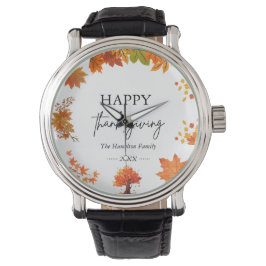 Cozy Fall Thanksgiving Dinner Party Horloge