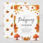 Cozy Fall Thanksgiving Dinner Party Kaart (Voorkant / Achterkant)