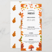 Cozy Fall Thanksgiving Dinner Party Menu (Voorkant / Achterkant)