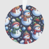 Cozy Festive Snowman Ornament (voorkant)