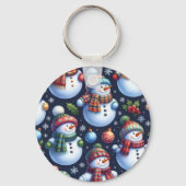 Cozy Festive Snowman Sleutelhanger (Voorkant)