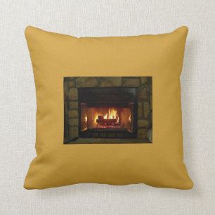 Cozy Fireplace Pillow Kussen