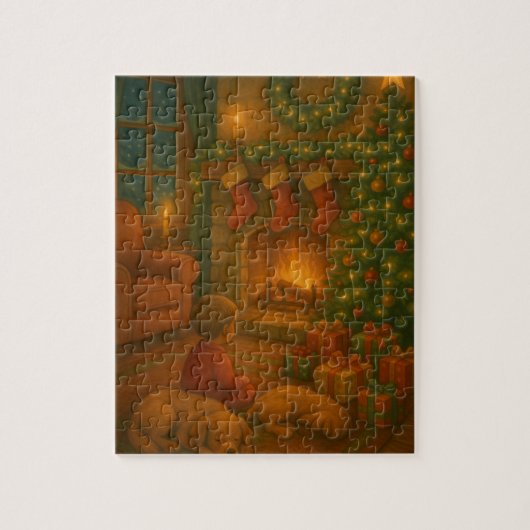 Cozy Fireplace & Stockings Legpuzzel (Verticaal)