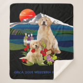 Cozy Fleece Golden Retriever Blanket Sherpa Deken (Voorkant)