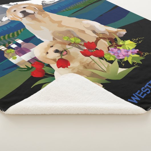 Cozy Fleece Golden Retriever Blanket Sherpa Deken (3/4)