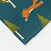 Cozy Forest Cabin and Animals Fleece Blanket Deken (Hoek)