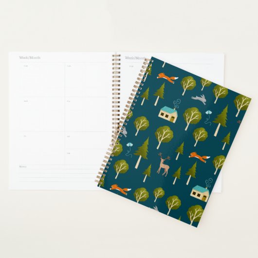 Cozy Forest Cabin and Animals Planner (Display)