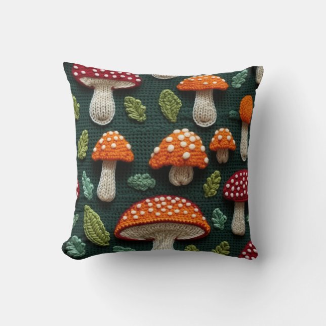 Cozy Forest Mushroom Kussen (Voorkant)