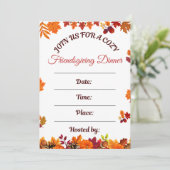 Cozy Friendsgiving Dinner Art Kaart (Staand voorkant)