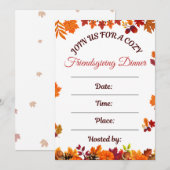 Cozy Friendsgiving Dinner Art Kaart (Voorkant / Achterkant)