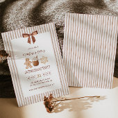 Cozy Friendsmas Striped Christmas Party Invitation