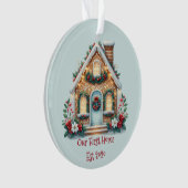 Cozy Gingerbread House Holiday Illustration Ornament (voorkant)