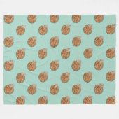 Cozy Gingy Gingerbread Christmas Fleece Blanket (Voorkant (Horizontaal))