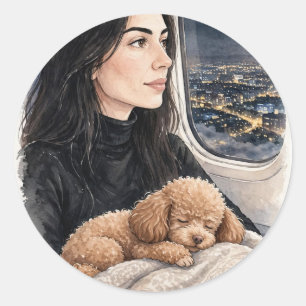 Cozy Girl ou Autocollant Caniche – Meilleurs Amis