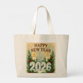 cozy happy new year 2026 tote bag (Dos)