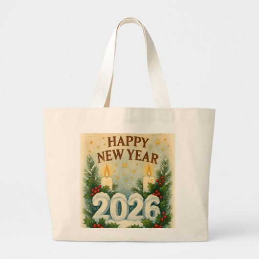 cozy happy new year 2026 tote bag (Devant)