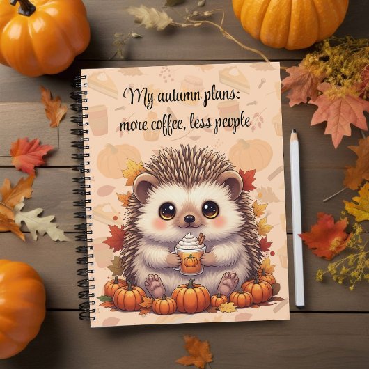 Cozy Hedgehog Autumn Coffee Notitieboek