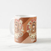 Cozy Hedgehog Morning Coffee Ceramic Mug (Devant gauche)