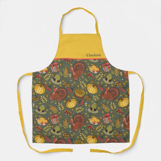 Cozy Herfst Autumn Thanksgiving Schort (Voorkant)