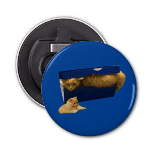 Cozy Hideaway: De gemberkat in de schoenendoos Button Flesopener