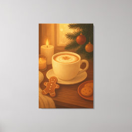 Cozy Holiday coffee Stretched Canvas Print