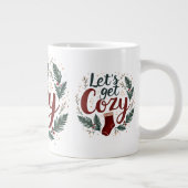 Cozy Holiday Pine Berry Lettering Extra Grote Beker (Rechts)