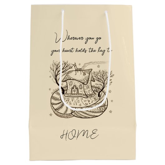 Cozy Home Medium Cadeauzakje (Achterkant)