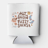 Cozy Hot Cocoa en Fuzzy Sokken Ontwerp Blikjeskoeler (Voorkant)