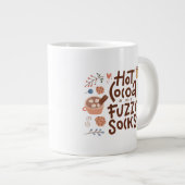 Cozy Hot Cocoa en Fuzzy Sokken Ontwerp Extra Grote Beker (Voorkant rechts)
