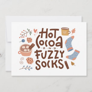 Cozy Hot Cocoa en Fuzzy Sokken Ontwerp Kaart