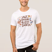 Cozy Hot Cocoa en Fuzzy Sokken Ontwerp Tri-Blend Shirt (Voorkant)