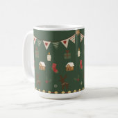 Cozy Hygge Holiday Reindeer & Gingerbread Mug (Devant gauche)