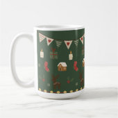 Cozy Hygge Holiday Reindeer & Gingerbread Mug (Gauche)