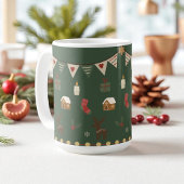 Cozy Hygge Holiday Reindeer & Gingerbread Mug