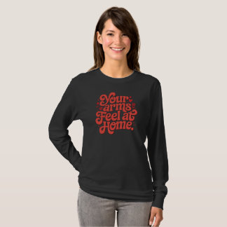 Cozy In Your Arms Cute Romantic Typography Gift T-shirt