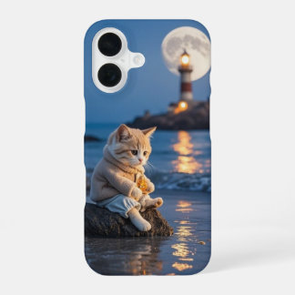 Cozy Kawaii Cat Phone Case iPhone 16 Hoesje