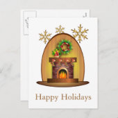 Cozy Kersthaard Feestdagenkaart (Voorkant / Achterkant)