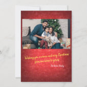 Cozy Kerstmis Fuzzy Socket, Warm Glow Fireplace Kaart (Achterkant)