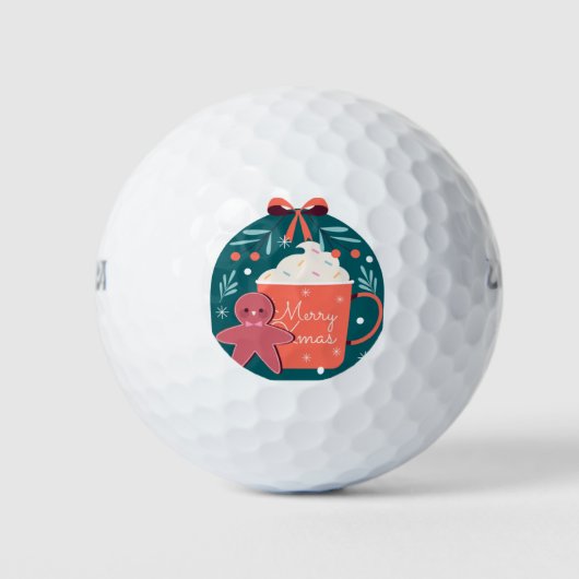 Cozy kerstmis golfballen (Voorkant)