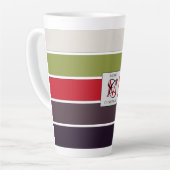 Cozy kerstpasta Color Palette Monogram Latte Mok (Linkerhoek)