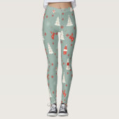 Cozy Kerstpattern Leggings (Voorkant)