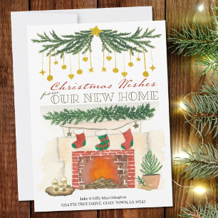 Cozy Kerstvesting Nieuwe Home Holiday Beweging Aankondiging