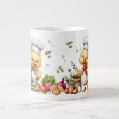 Cozy Kitchen Ducks Cute Cooking Design Extra Grote Beker (Voorkant)