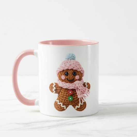 Cozy Knitted Gingerbread Winter Character Mok (Links)