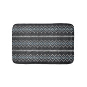 Cozy Knitted Pattern Black and Gray  Badmat (Voorkant)